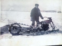 Разное - Самодельный снегоход на базе мотоцикла HARLEY-DAVIDSON WLA-42