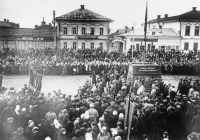 Маркс - Митинг в  Марксштадте  в честь 10-летия Октябрьской революции