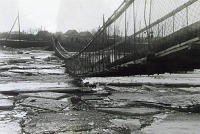 Дергачи - Подвесной мост через р.Алтата в ледоход
