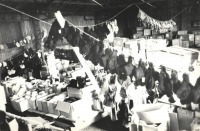 Корсаков - Просушка предметов, хранящихся на складе корсаковской оптово-торговой базы после урагана Филлис.