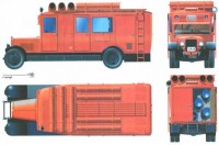 Ретро автомобили - Пожарный автомобиль с электрическим прожектором