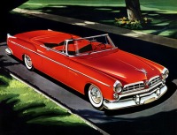 Ретро автомобили - Красный кабриолет Chrysler,1955г.