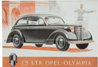 Ретро автомобили - Рекламный буклет OPEL.