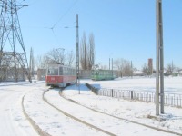 Луганск - Кольцо трамвая на площади Ленина.