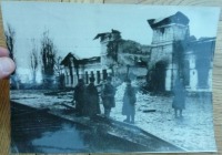 Моздок - Разрушенный немцами железнодорожный вокзал станции Моздок после освобождения города Красной Армией в 1943 году