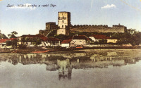 Луцк - Види Луцька.  Вигляд замку з річки Стир.