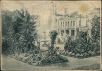 Кисловодск - Площадка цветника с фонтаном у галереи Нарзана