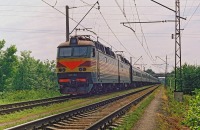 Москва - Электровоз ЧС7-163 на перегоне Царицыно - Красный Строитель
