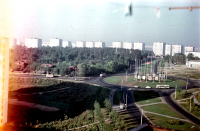 Москва - район Ленино-Дачное. Вид в сторону парка Сосенки и на круговой перекрёсток