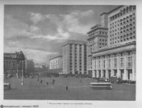 Москва - Вид на улицу Горького от гостиницы «Москва» 1938, Россия, Москва,