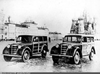 Москва - Новые автомобили на Красной площади 1947, Россия, Москва,