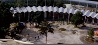 Москва - Американская выставка в Сокольниках. Вид с геодезического купола на павильон №2