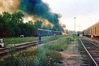 Москва - Пожар на станции Серебряный Бор