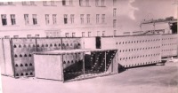 Болохово - Строительство Болоховского машзавода в 1962 году. Готовые зерносушилки ДСП -32