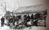 Болохово - Сельское училище в г. Болохово. 1953 год. Практические занятия будущих хлеборобов -  вывоз навоза на поле.