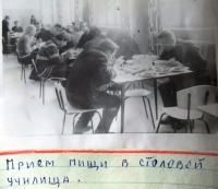 Болохово - Сельское училище г. Болохово. 1954 год.    В столовой училища, приём пищи.