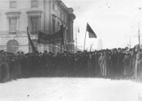 Санкт-Петербург - Группа демонстрантов с плакатом, Россия , Санкт-Петербург , Центральный район
