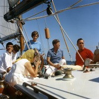 Остальной мир - A photo of JFK sailing about the Manitou in 1962