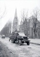Польша - Советские войска проходят по улицам города Нойштеттин