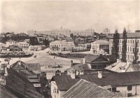 Киев - Київ. Хрещатицька площа (нині Площа Незалежності) в 1871 році.