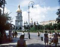 Киев - Киев.  Общий вид Софийской  площади.