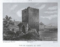 Феодосия - Кефе (Феодосия). Башня крепостной стены  на картине В.Руссена.