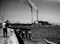 Ладыжин - Ладыжин ГРЭС и плотина водохранилища 1987