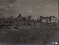 Голобы - Разрушенные здания в с. Мельница во время Первой мировой