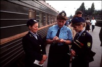 Одесса - Одесса. Проводницы на вокзале. 1988 год.