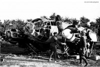 Одесса - Сбитый во время обороны Одессы немецкий бомбардировщик Не-111