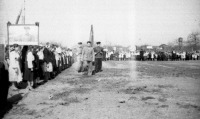 Черняхов - Первомайская демонстрация в Черняхове в 1952 году.