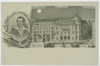 Львов - Львов.Сберегательная касса и портрет Юлиуша Словацкого - 1906 год.
