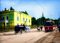 Львов - Фото одного з перших трамваїв Львова.
