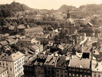 Львов - Панорама передвоєнного Львова, В далині зображено Домініканський собор.