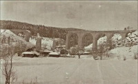 Делятин - Делятин.  Зруйнований міст під час війни. 1915  рік.