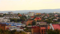 Трускавец - Трускавець.  Вид частини міста з Гошівської гори.