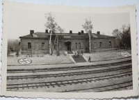 Белополье - Железнодорожный вокзал станции Амбары во время немецкой оккупации 1941-1943 гг  в Великой Отечественной войне