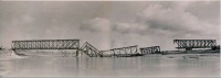 Чугуев - Чугуев Панорама разрушенного ж. д. моста через Донец