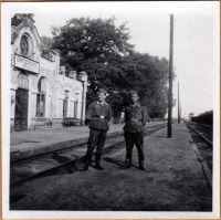 Дергачи - Железнодорожный вокзал станции Дергачи во время немецкой оккупации 1941-1943 гг в Великой Отечественной войне.
