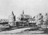 Летичев - Летичів. Замок Потоцьких. Мал. Наполеон Орда.  19 ст.