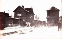 Поставы - Железнодорожный вокзал станции Годутишки во время немецкой оккупации во время Первой мировой войны