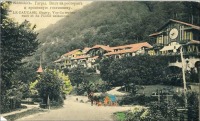 Республика Абхазия - Гагры в начале XX века. Вид на ресторан и временную гостиницу