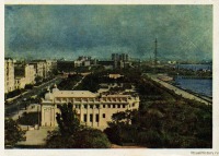 Баку - 1954. Баку. Вид на Приморский бульвар