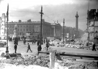 Дублин - Abbey Street and Sackville Street (O'Connell Street) shelled, rubble remains Ирландия