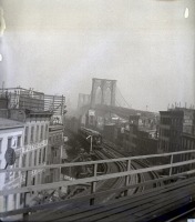 Нью-Йорк - Brooklyn Bridge and Elevated Road to Fulton Ferry США,  Нью-Йорк (штат),  Нью-Йорк,  Бруклин