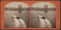 Нью-Йорк - Ferry_boat_crossing_East_River США,  Нью-Йорк (штат),  Нью-Йорк,  Бруклин New York City.