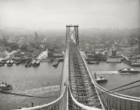 Нью-Йорк - New York circa 1903. East River from Brooklyn tower of Williamsburg Bridge. США,  Нью-Йорк (штат),  Нью-Йорк,  Манхеттен
