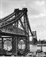 Нью-Йорк - Новый мост через Ист Ривер в Бруклин. США,  Нью-Йорк (штат),  Нью-Йорк,  Бруклин