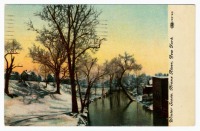 Нью-Йорк - Зимний пейзаж на реке Бронкс
