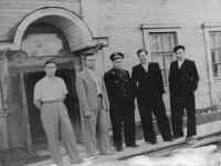 Обозерский - Обозерский 1950х, дома, тротуары, военные летчики